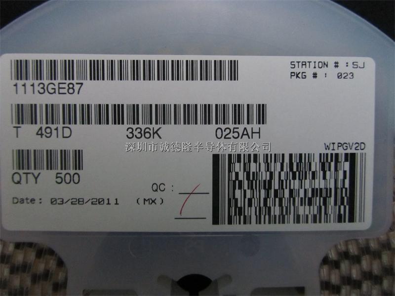 T491D336K025AH 7343 33UF 25V KEMET 貼片鉭電容 全系列供應-T491D336K025AH盡在買賣IC網